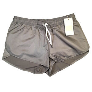 Bench Womens Grey Shorts Activewear Size Small Drawstring Waist Badge Pocket NWT